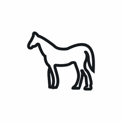 horse animal ride farm icon