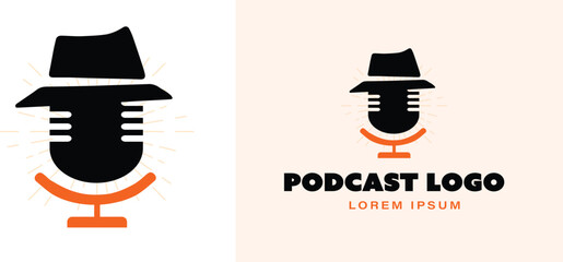 Podcast vintage Logo
