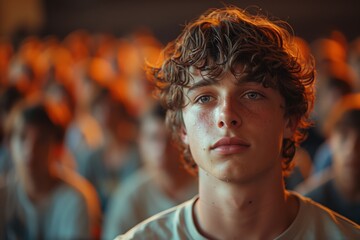 Comedic Stand-Up: Young Caucasian Male on Small Stage