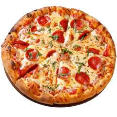 Pizza isolated on transparent background