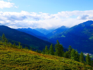View on mountains in the Osttirol region on a summer day
