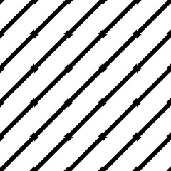 Abstract black and white diagonal  striped background seamless pattern