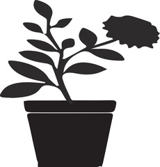 Print, flower pot, ai generated.