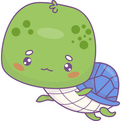 Cute floating turtle
