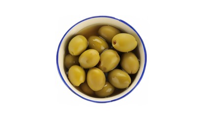 Olives on white background