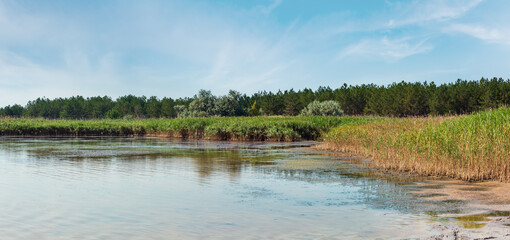 Summer iodine lake, Ukraine