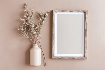 white vase with flowers next to mirror 