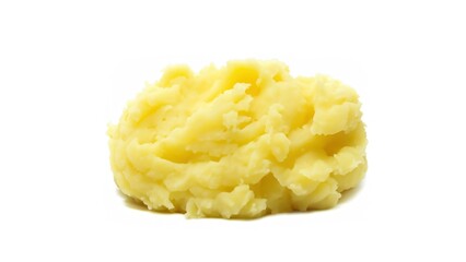 Mashed potatoes on white background