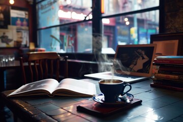 Coffee Break in a Cozy Cafe