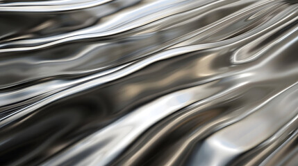Sleek and polished chrome texture reflecting light