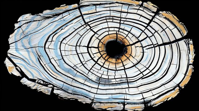   A high-resolution photo of a tree trunk with a dark hole at its center