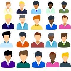 business people icons in vector,faceless men