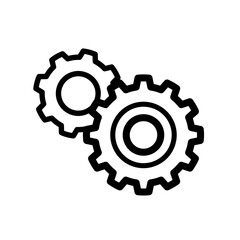 setting, gears - vector icon