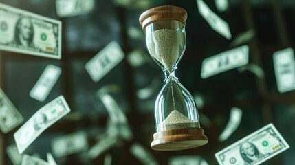 Economic Time: Hourglass Amid Floating Currency
