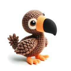 Obraz premium Crochet amigurumi dodo bird, isolated on white