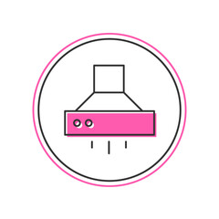Filled outline Kitchen extractor fan icon isolated on white background. Cooker hood. Kitchen exhaust. Household appliance. Vector