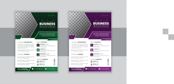Corporate creative colorful business flyer template design, pamphlet design template, abstract business flyer, vector template design, one pager vector design, booklet design template.