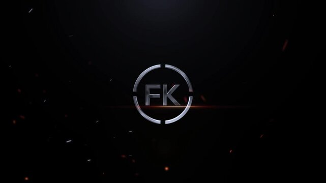 FK Logo Animation, Typography Fk kf 3D Logo Letter Animation Videos For You Business