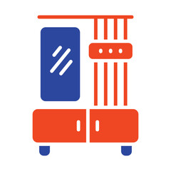 Hallway furniture vector icon. Furniture sign