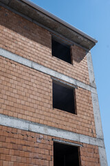 brick wall with windows