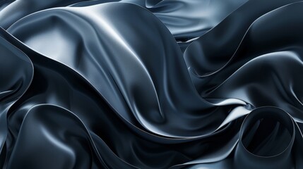 Obraz premium Abstract Blue Fabric Texture with Dramatic Drapes