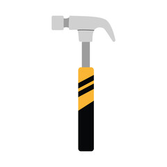 Hammer. Building tool. Vector object. White isolated background.