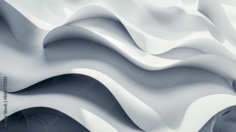 Poster Abstract White Waves: A 3D Rendering of a Curving Surface