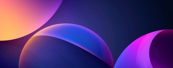 Colorful abstract circles background with orange and purple hues
