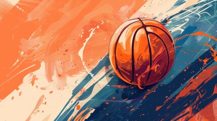 illustration sports basketball banner