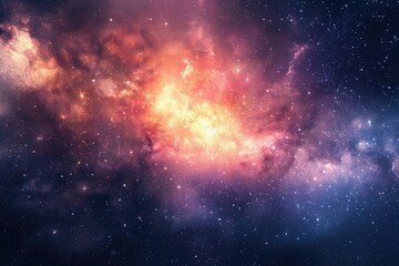 Naklejka premium Celestial artwork featuring galaxies stars and nebulae in endless universe constexpr