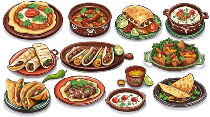 Mexican dishes on plates