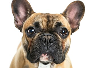 Fototapeta premium French Bulldog close up on white background