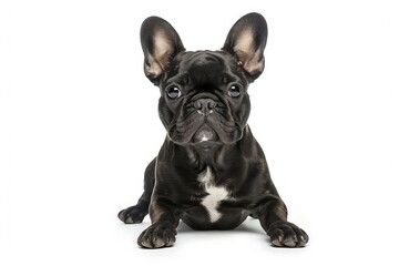 Fototapeta premium French Bulldog against white background