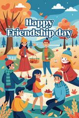 Happy Friendship Day Unique Poster Designs. Colorful, Creative Friendship Day Posters, Cards, and Banners. Perfect for Sharing Love, Joy, and Heartwarming Messages
