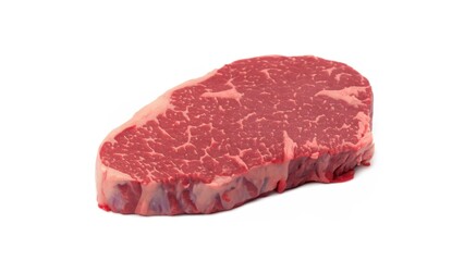 Fototapeta premium Raw steak meat on white background