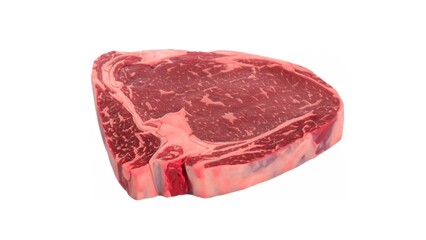 Fototapeta premium Raw steak meat on white background