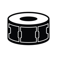 Set of Drum band icons collection. Hitting drum music symbol. Vector Illustration.