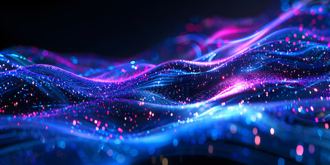 Obraz premium Abstract blue background with waves