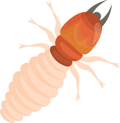 Obraz premium Dangerous termite insect is crawling in this illustration