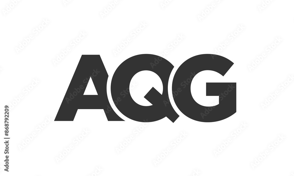 Poster aqg logo design template with strong and modern bold text. initial based vector logotype featuring s