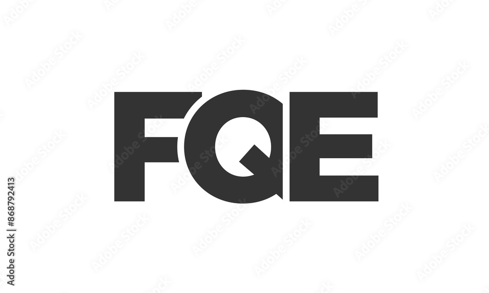 Poster fqe logo design template with strong and modern bold text. initial based vector logotype featuring s