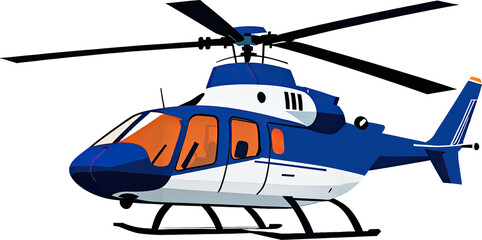 Flying Helicopter transparent background