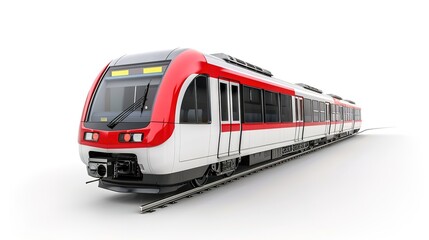 Naklejka premium High speed metro train isolated on white background 