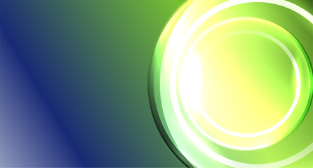 Neon glass circle copyspace for your text or product presentation geometric background. Vector illustration For Wallpaper, Banner, Background, Card, Book Illustration, landing page