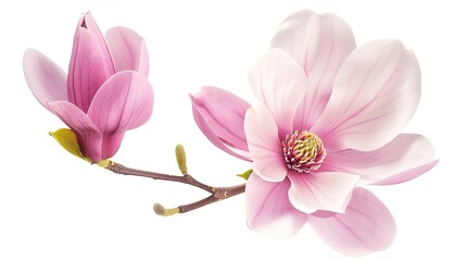 Obraz premium Magnolia flower isolated on white background. 