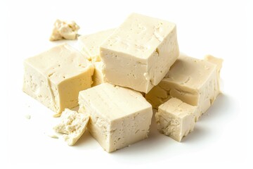 Soy product on white background