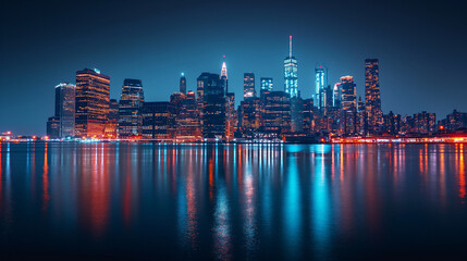 Fototapeta premium Skyline by night