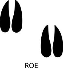 Animals footprints. Realistic Prints wildlife foot icon, bird paw, pets footstep silhouette, print hoofed feet. Cat, dog, wolf, chicken, horse and other vector illustrations.