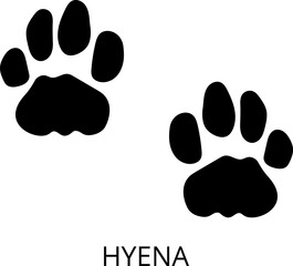 Animals footprints. Realistic Prints wildlife foot icon, bird paw, pets footstep silhouette, print hoofed feet. Cat, dog, wolf, chicken, horse and other vector illustrations.