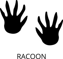 Animals footprints. Realistic Prints wildlife foot icon, bird paw, pets footstep silhouette, print hoofed feet. Cat, dog, wolf, chicken, horse and other vector illustrations.